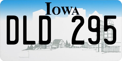 IA license plate DLD295