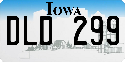 IA license plate DLD299