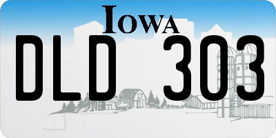 IA license plate DLD303