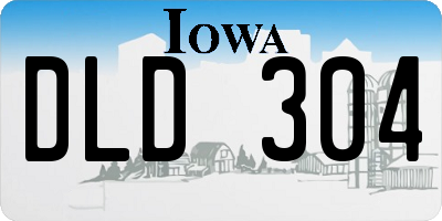 IA license plate DLD304