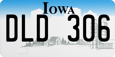 IA license plate DLD306