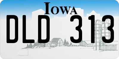 IA license plate DLD313