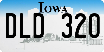IA license plate DLD320
