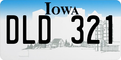 IA license plate DLD321