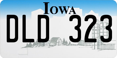 IA license plate DLD323
