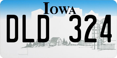 IA license plate DLD324
