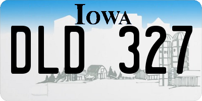 IA license plate DLD327