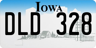 IA license plate DLD328