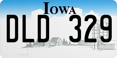 IA license plate DLD329