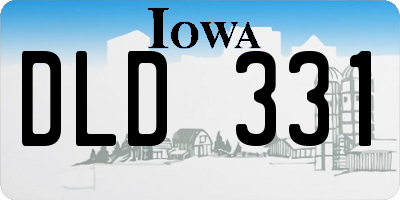 IA license plate DLD331