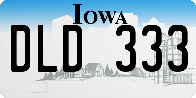 IA license plate DLD333