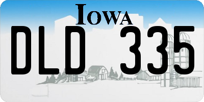 IA license plate DLD335