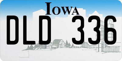 IA license plate DLD336