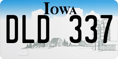 IA license plate DLD337