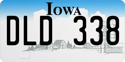 IA license plate DLD338