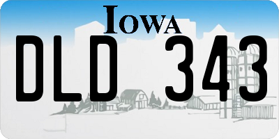IA license plate DLD343