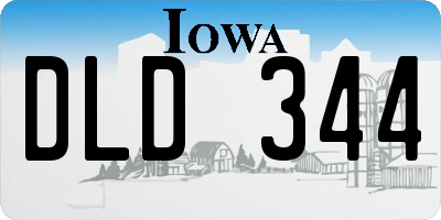 IA license plate DLD344