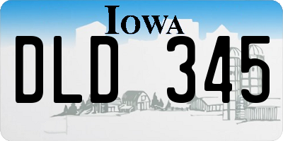 IA license plate DLD345