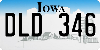 IA license plate DLD346