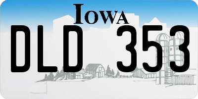 IA license plate DLD353