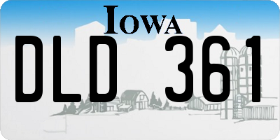 IA license plate DLD361