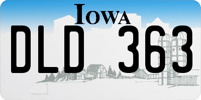 IA license plate DLD363