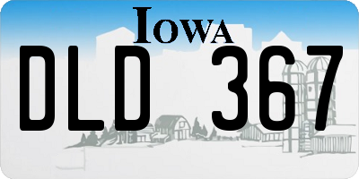 IA license plate DLD367