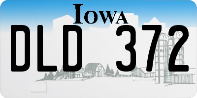 IA license plate DLD372