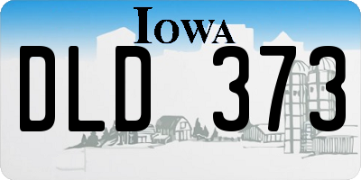 IA license plate DLD373