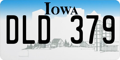 IA license plate DLD379