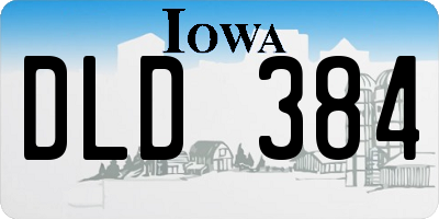 IA license plate DLD384