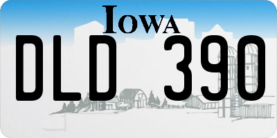 IA license plate DLD390