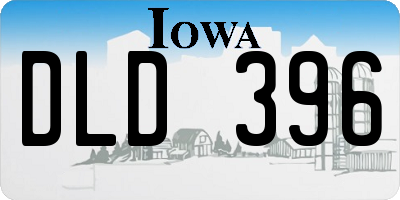 IA license plate DLD396