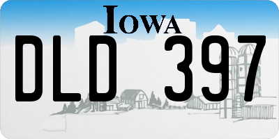 IA license plate DLD397