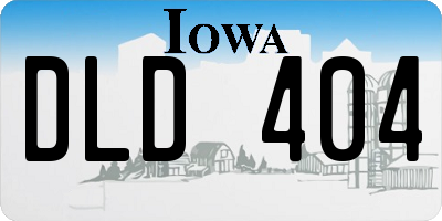 IA license plate DLD404