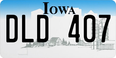IA license plate DLD407