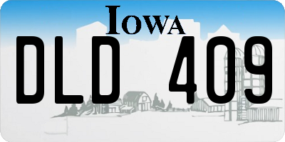 IA license plate DLD409