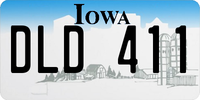 IA license plate DLD411