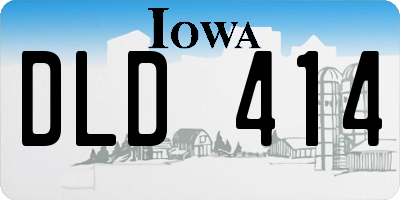 IA license plate DLD414