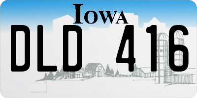 IA license plate DLD416