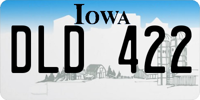 IA license plate DLD422