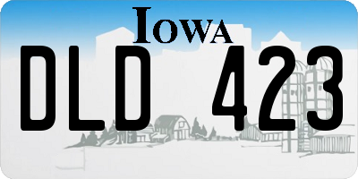 IA license plate DLD423