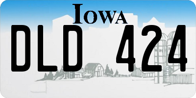 IA license plate DLD424