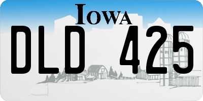 IA license plate DLD425