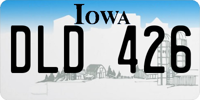 IA license plate DLD426