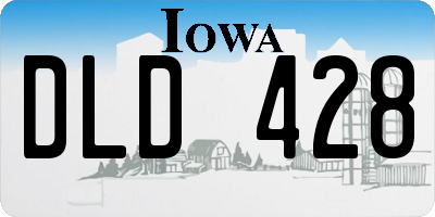 IA license plate DLD428