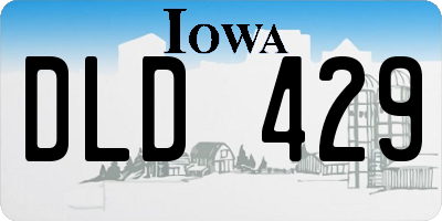 IA license plate DLD429