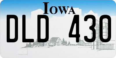 IA license plate DLD430