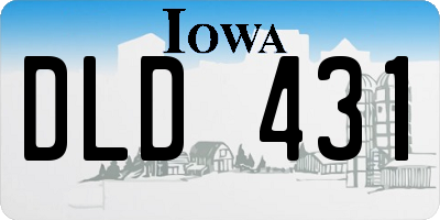 IA license plate DLD431