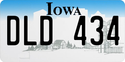 IA license plate DLD434
